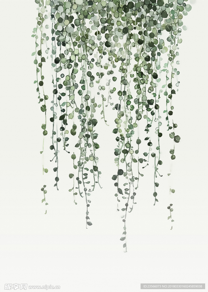 北欧小清新植物叶子画