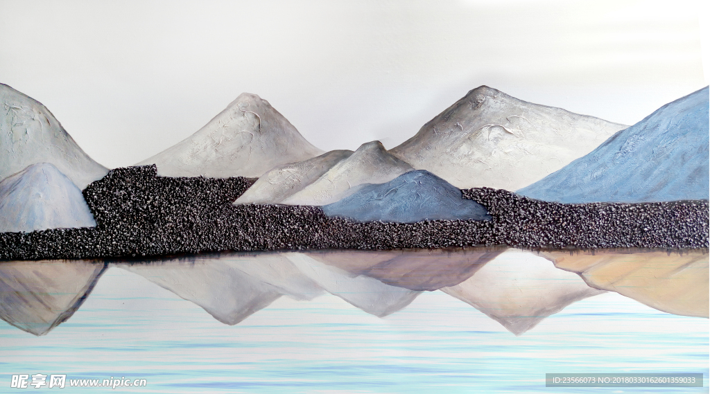 新中式水墨山脉画