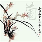 中国风梅兰竹菊兰花