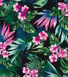 数码印花 热带花卉 流行时装图