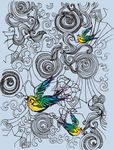花纹 鸟
