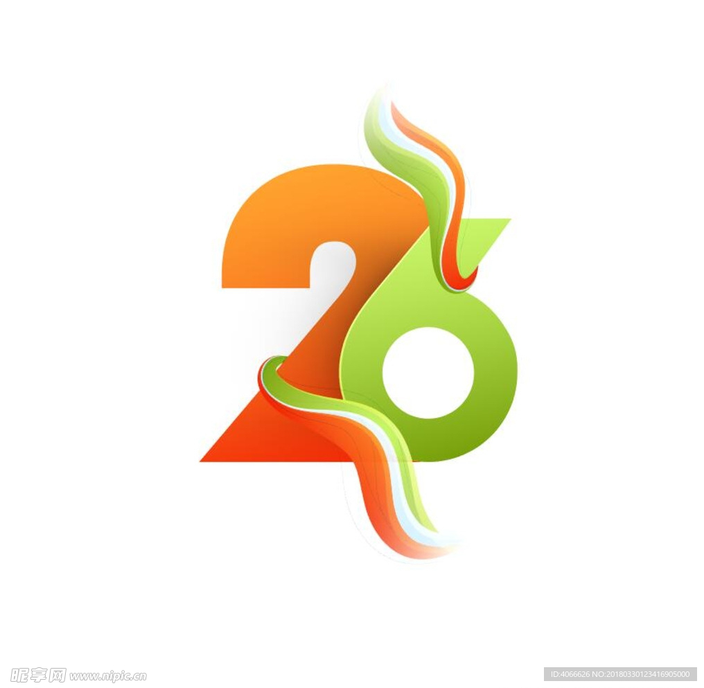 26周年矢量文字