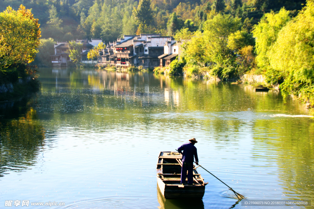 田园湖泊风景摄影