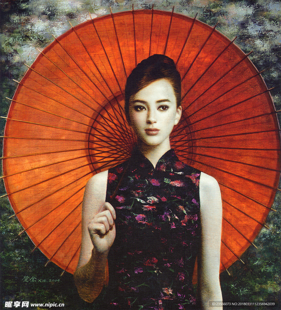 中式女性人物画