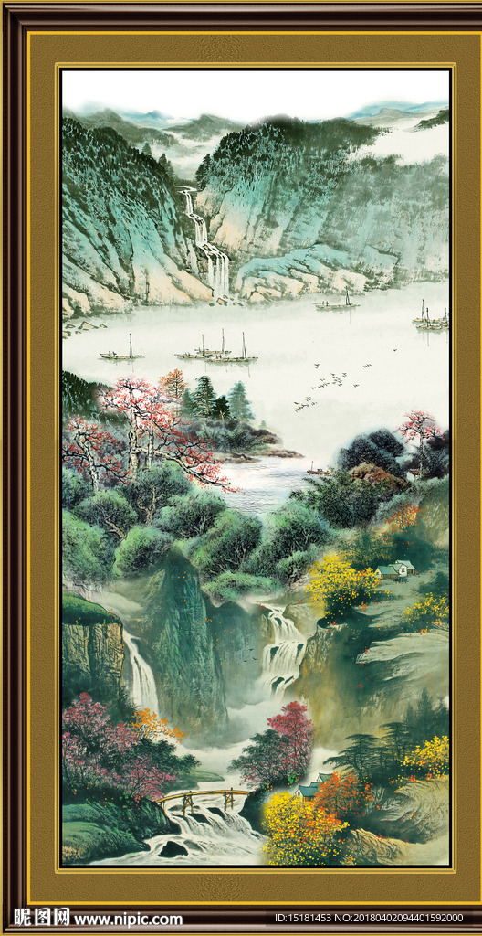 竖幅国画