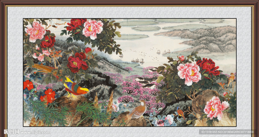 国画牡丹