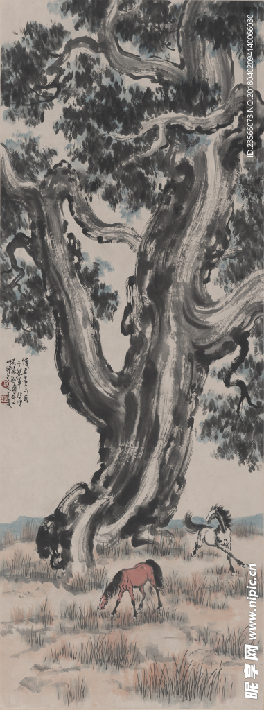 徐悲鸿国画马