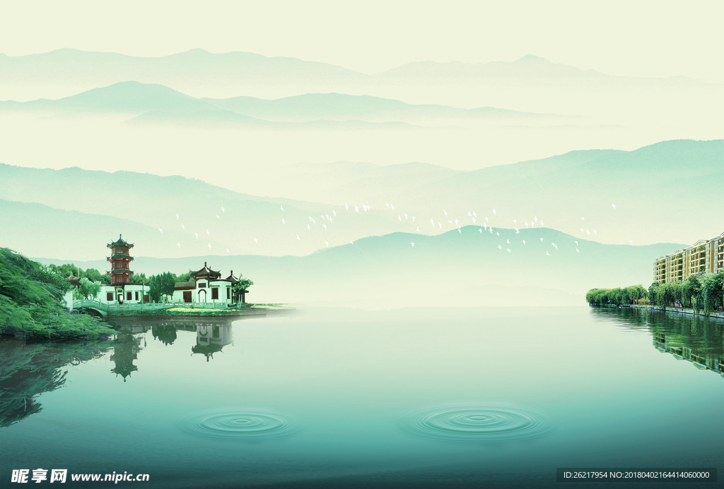 湖光山色