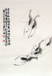 中国风国画水墨画虾杜芳萍作品