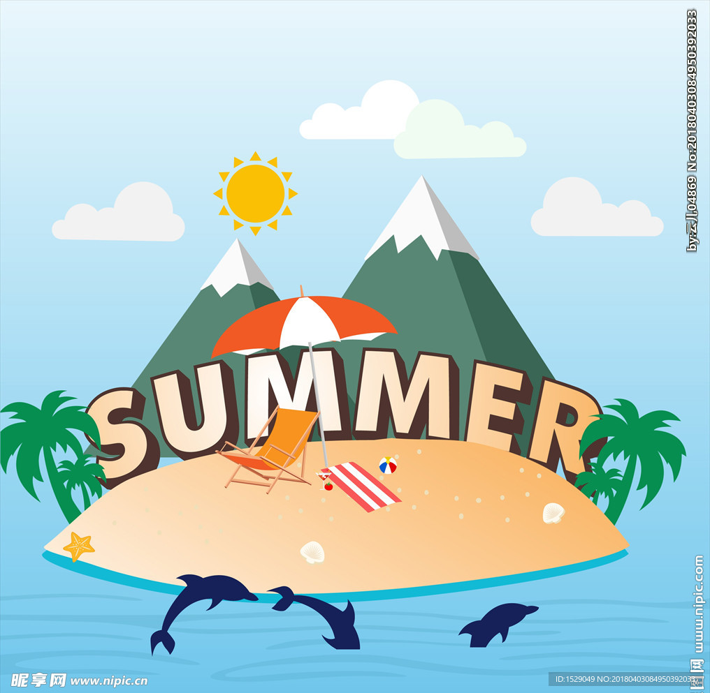 卡通夏天背景