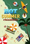 卡通夏天游泳