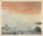 现代抽象水彩墨迹小清新装饰画