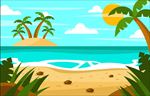 夏天海边风景