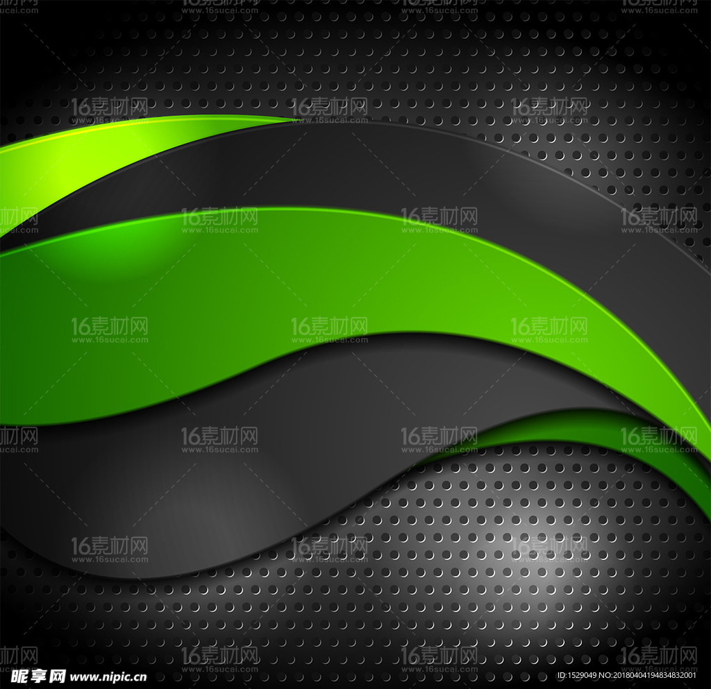 绿色曲线底纹
