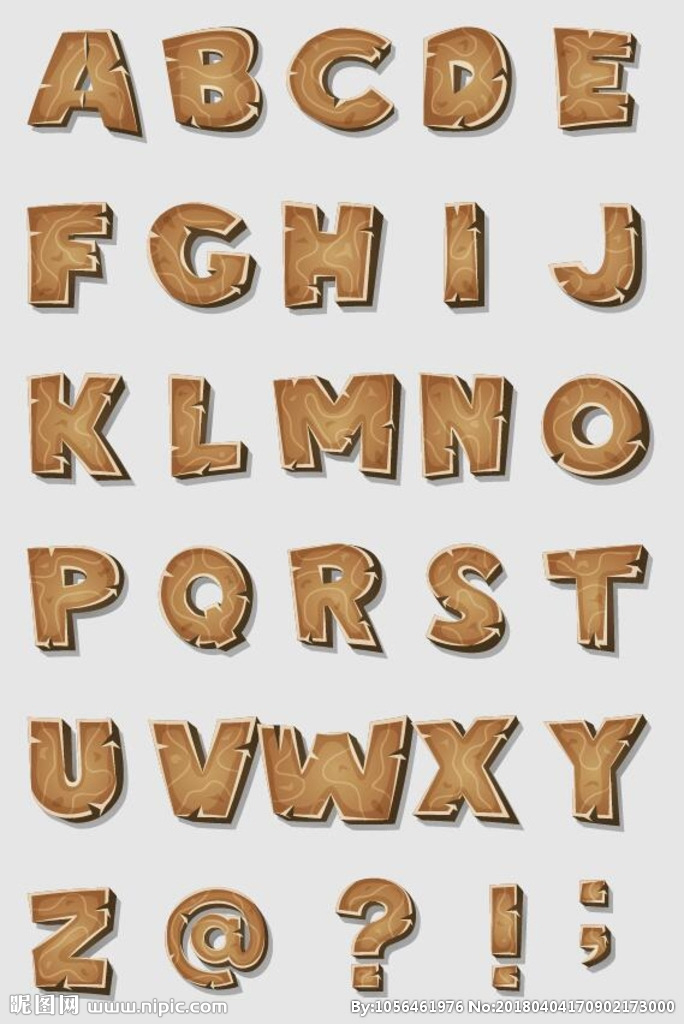 木质英文字母