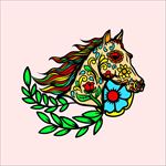 马脸插画