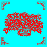 花篮剪纸