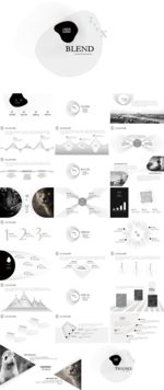 黑白灰简洁ppt通用模板