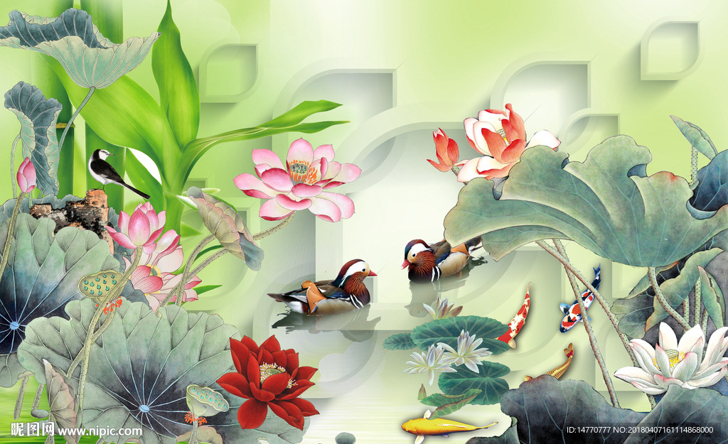 荷花3d图
