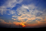 夕阳天空图片