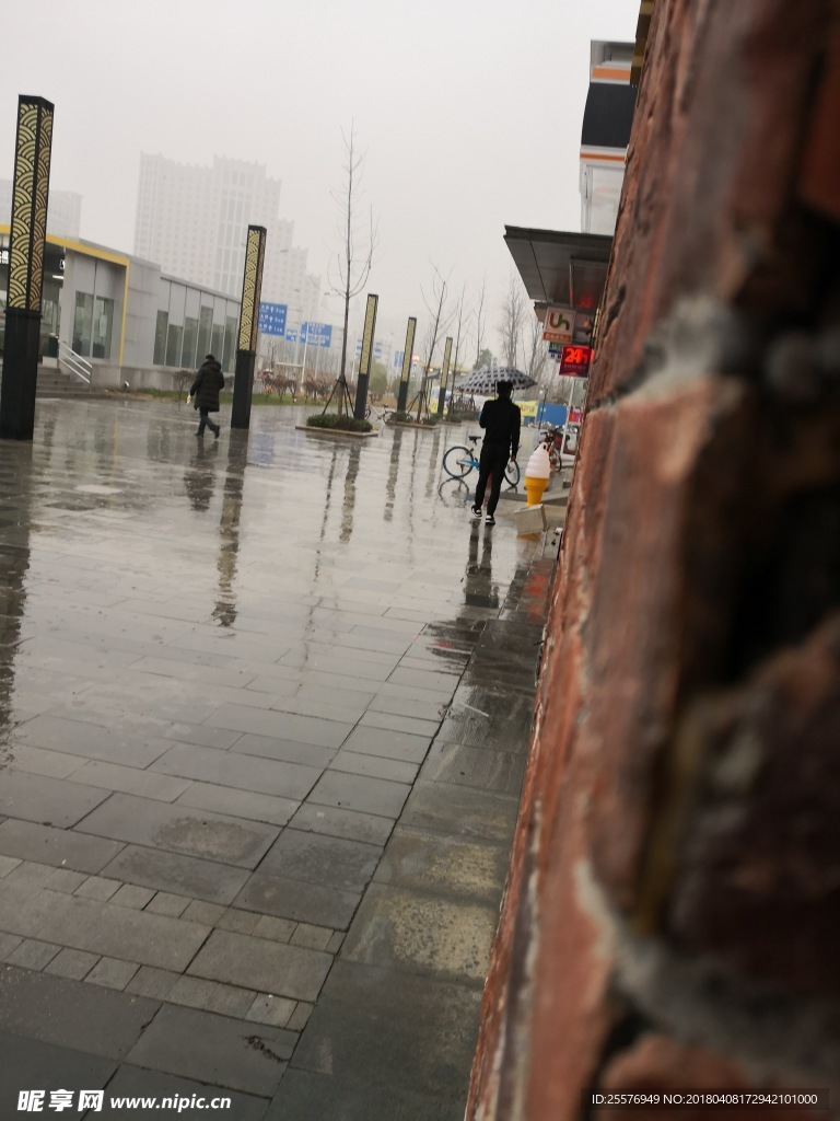 雨中