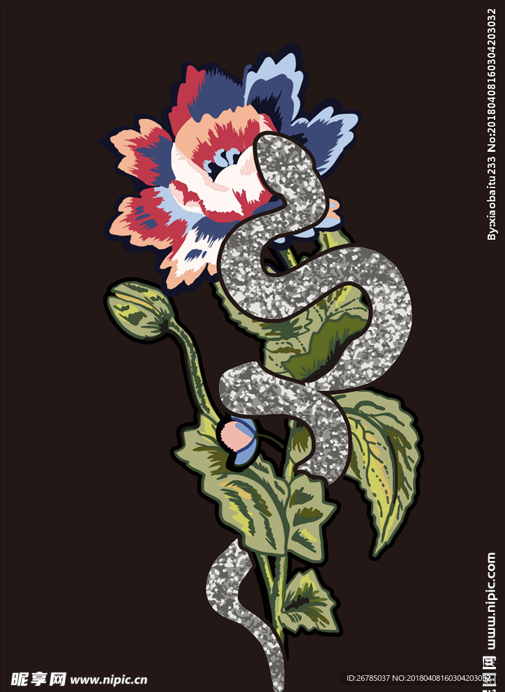 蛇与花