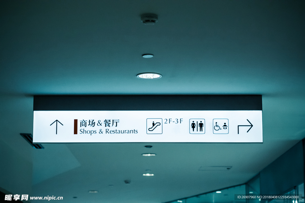 摄影作品 商场 导示 指示牌