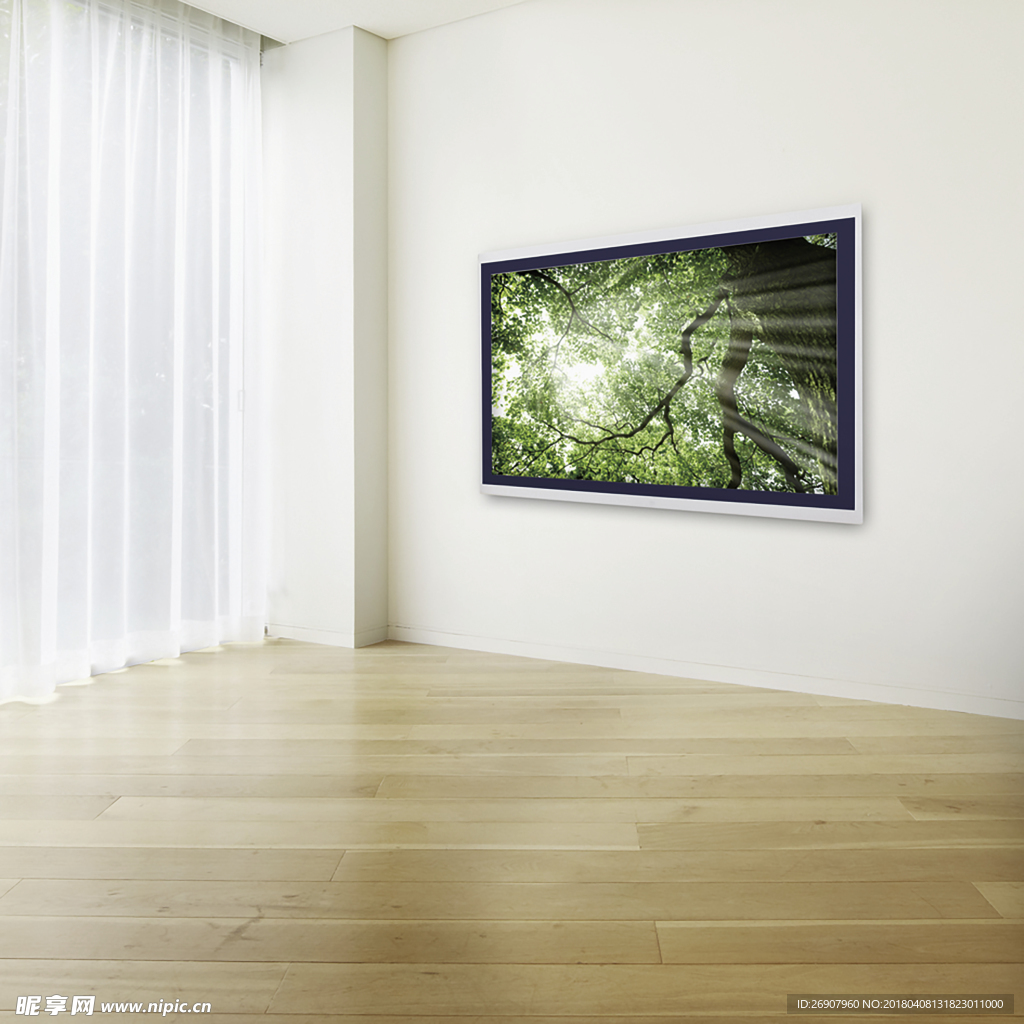摄影作品室内 场景 挂画 窗帘