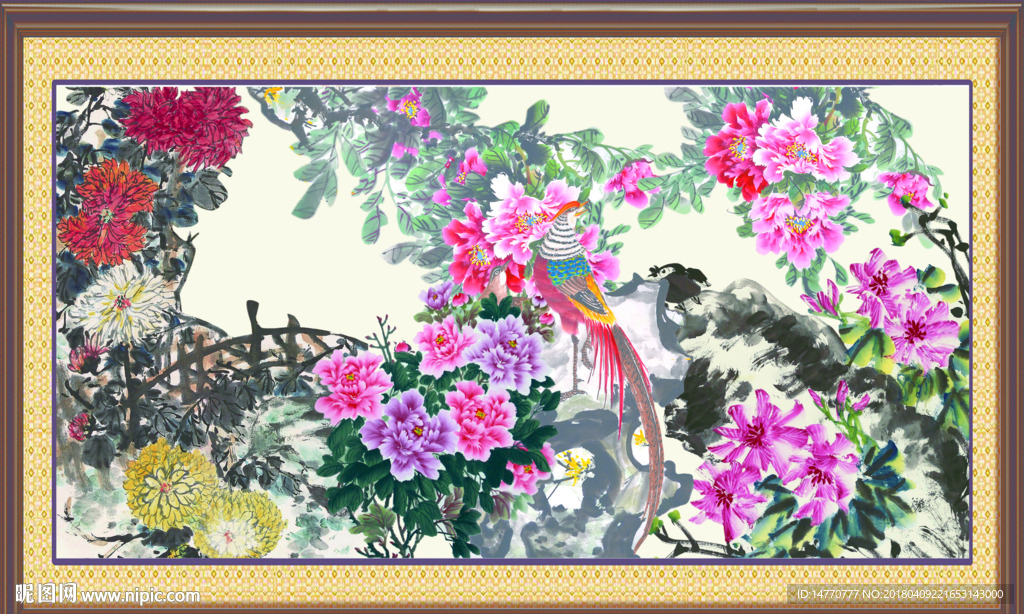 国画牡丹