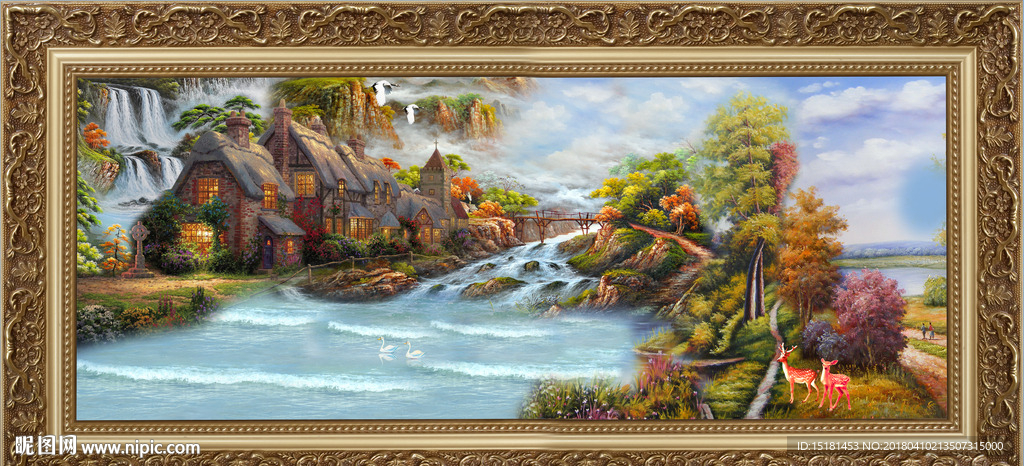 山水风景油画