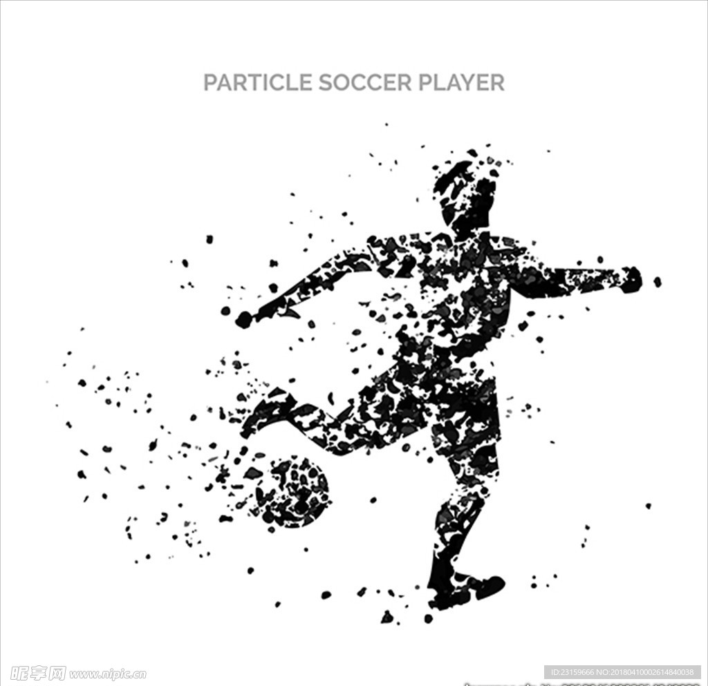 粒子风足球运动员背景