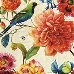 欧式复古植物花鸟画花瓶