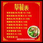 早餐表