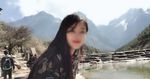 西藏旅游的姑娘