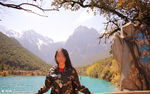 西藏 旅游  姑娘 雪山 美女