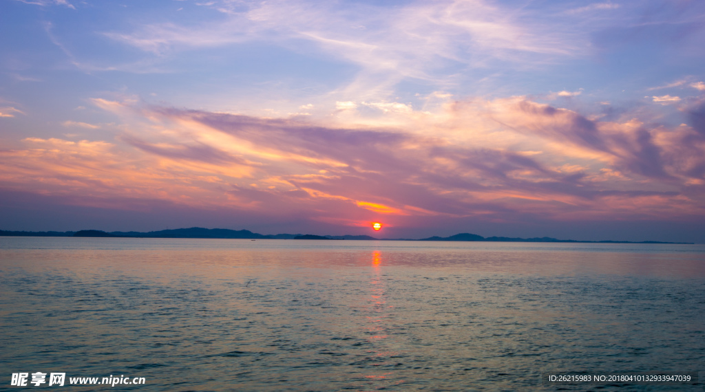 天空 蓝天 夕阳