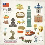台湾建筑小插画