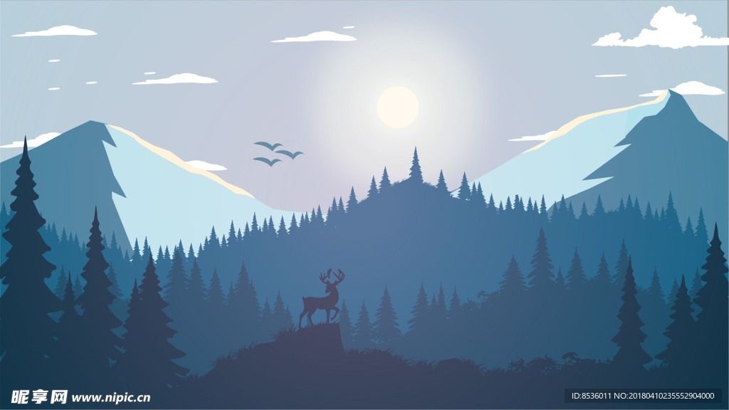 创意森林绘画