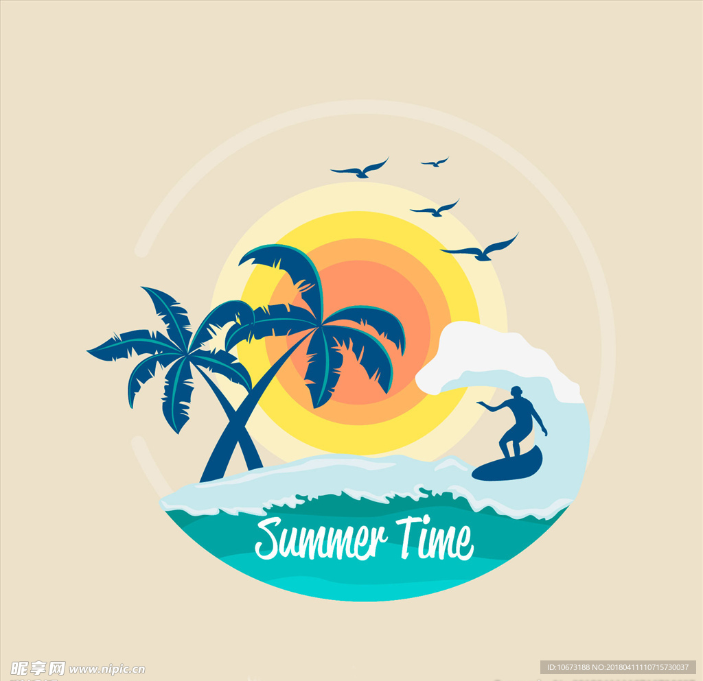 夏日沙滩