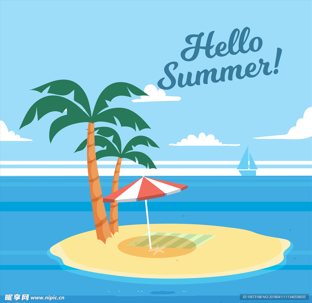 夏日沙滩
