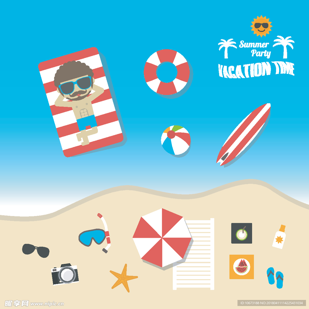 夏日沙滩