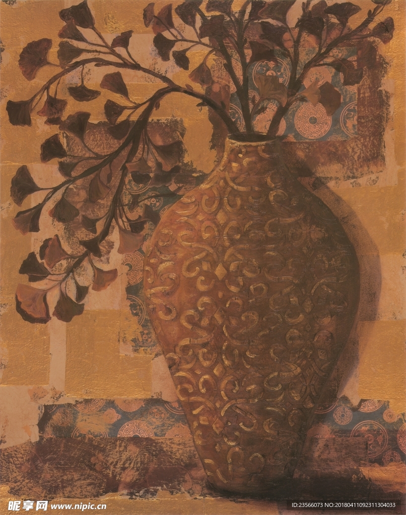 欧式复古花朵静物画