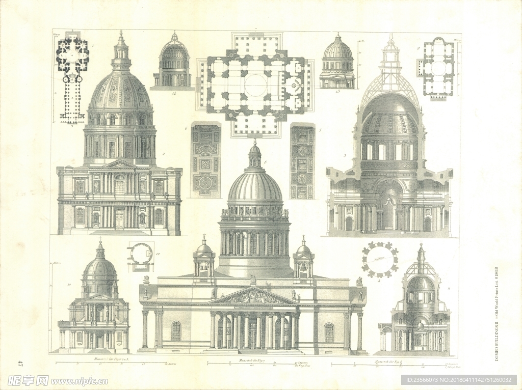 欧式国外复古建筑物简约装饰画