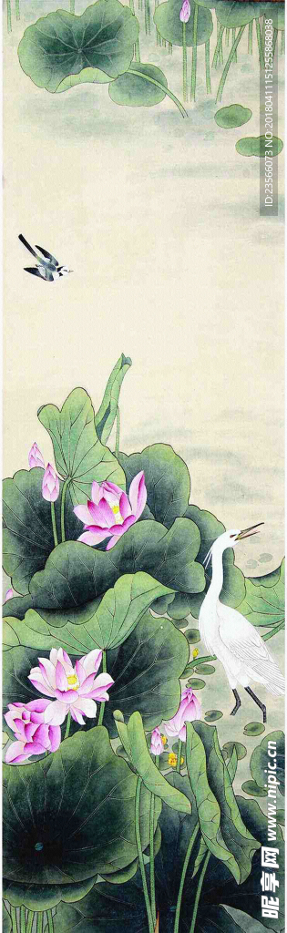 水墨水墨荷叶荷花画
