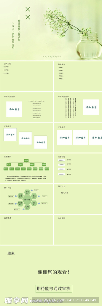 服装类公司入驻商城审核PPT