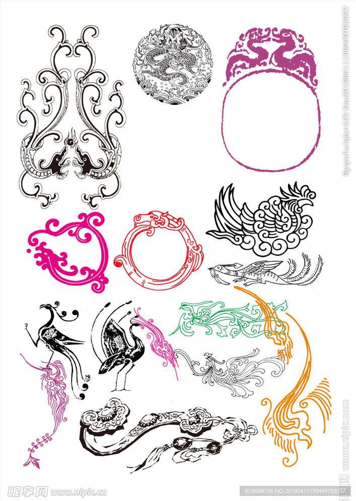 边框 古典底纹 相框 古代花纹