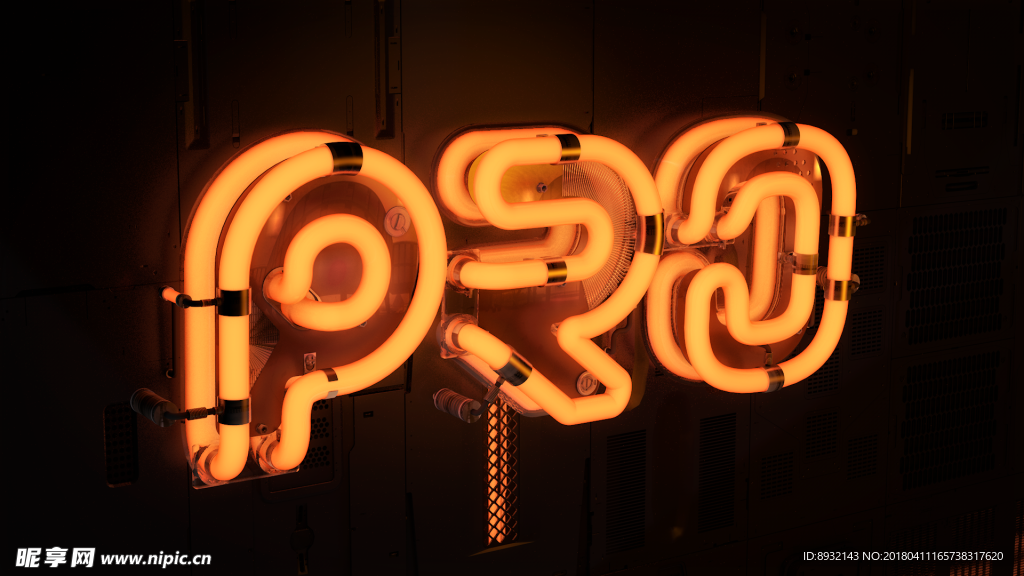 c4d 灯管字
