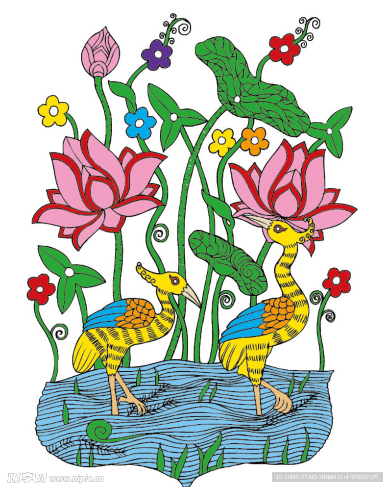 传统花鸟图案