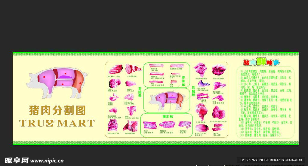 猪肉分割图 猪肉 生猪 烹调