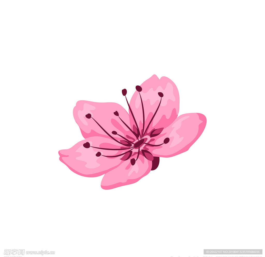 矢量手绘花